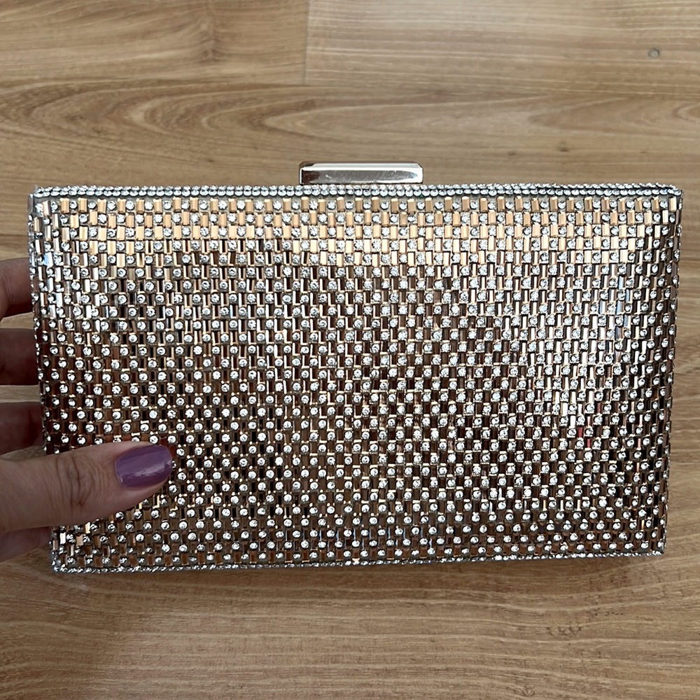Alessia Gold Crystal Clutch